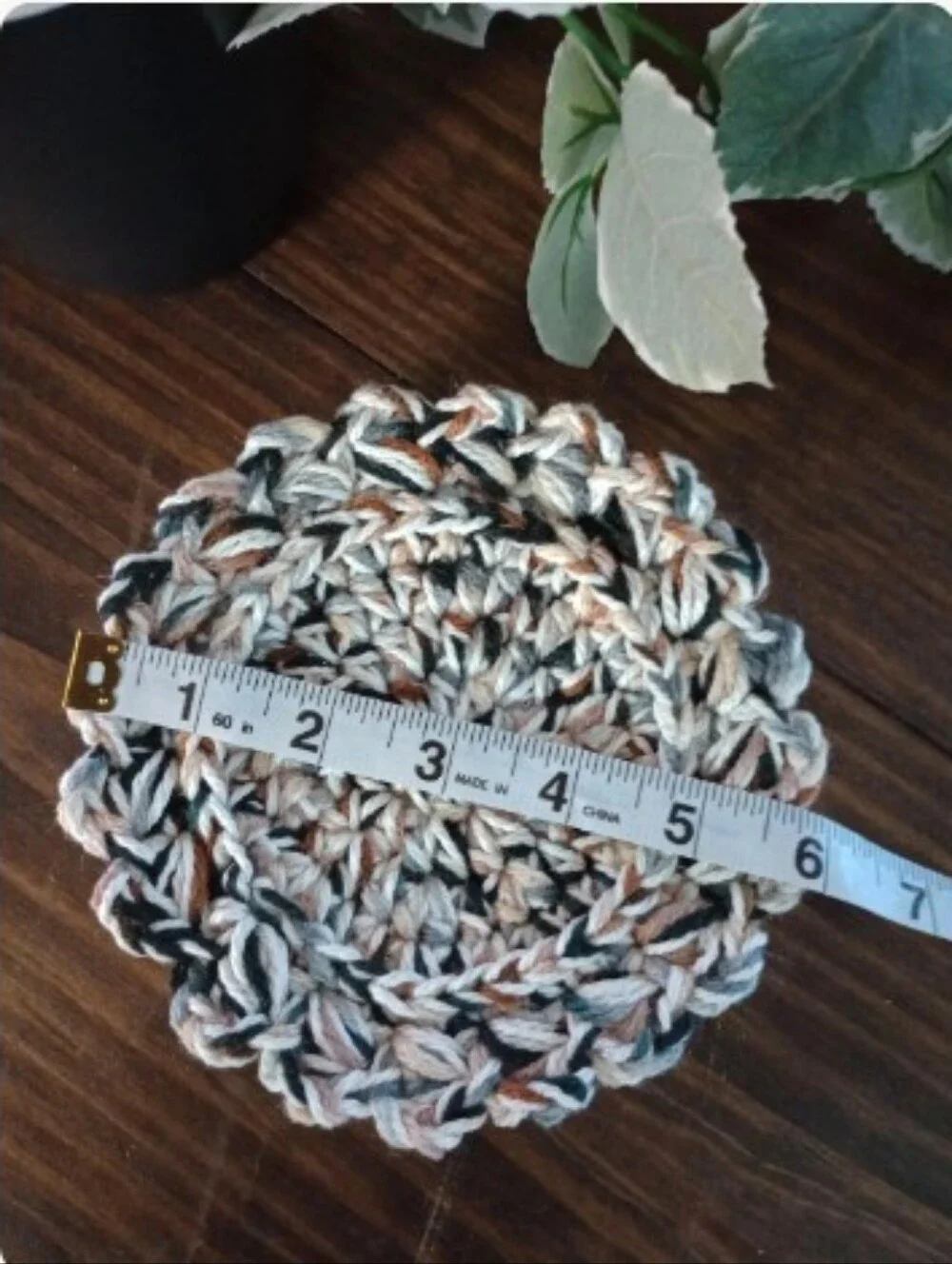 Handmade Earth Tone Multicolor Crochet Coasters NEW